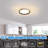 15.3 Inch LED Round Flat Panel Light, White Frame with Black Inside, 3000K/4000K/5000K, Dimmable, 24W Flush Mount Ceiling Light Fixture, for Kitchen, Bedroom, Laundry, ETL Listed