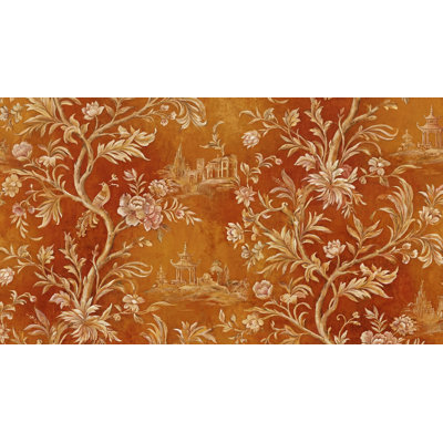 Papier peint floral exotique traditionnel