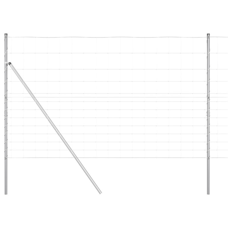 Vidaxl Field Fence Galvanised Steel, 150cm H x 2500cm W