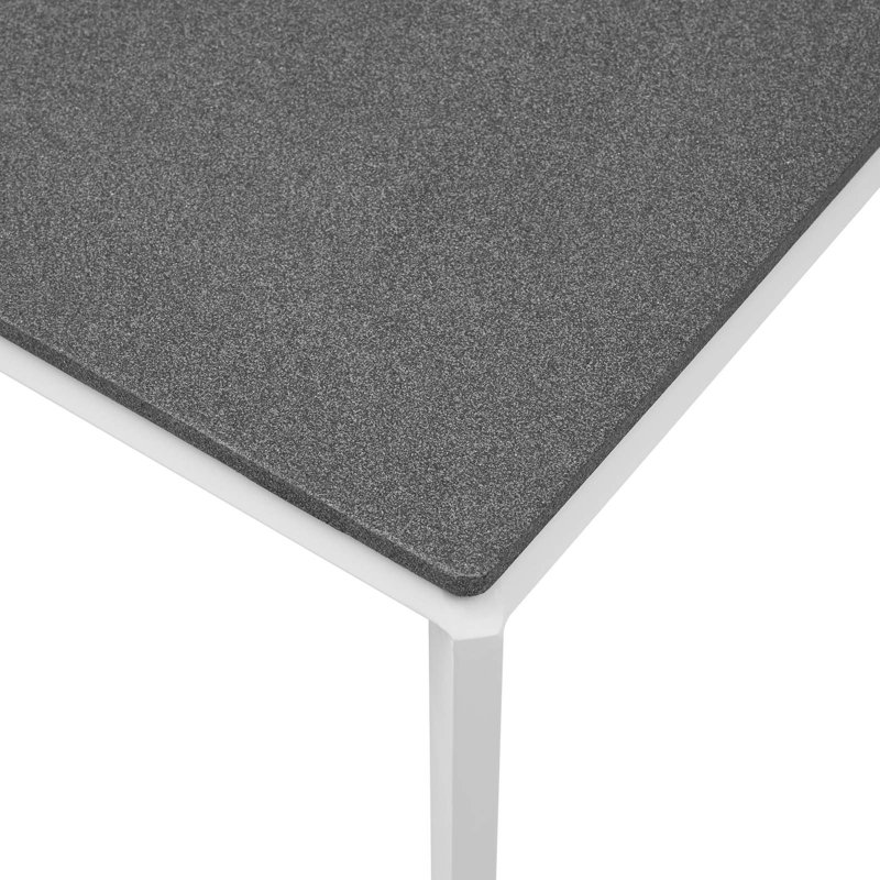 Table basse d'extérieur en aluminium Modway Riverside, Blanc