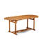 Ensemble repas 5 pièces pour patio comprenant une table ovale d'extérieur en bois d'acacia et 4 chaises d'appoint pliantes, 36 x 78 pouces, huile naturelle-768965622