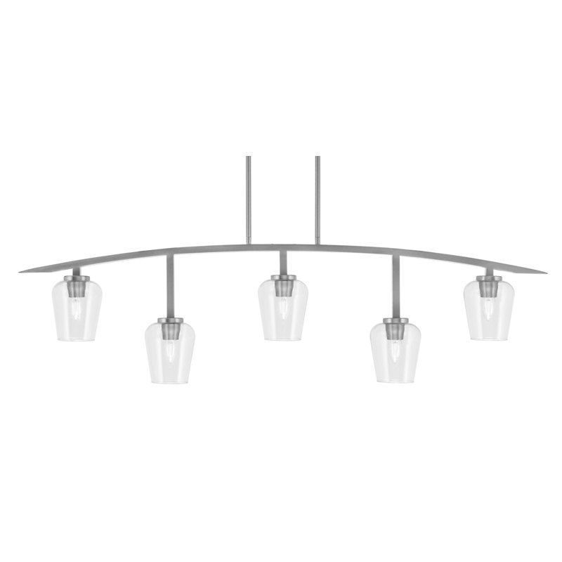 Kurve Light Shown In Graphite Finish With 5" Glass, Clear