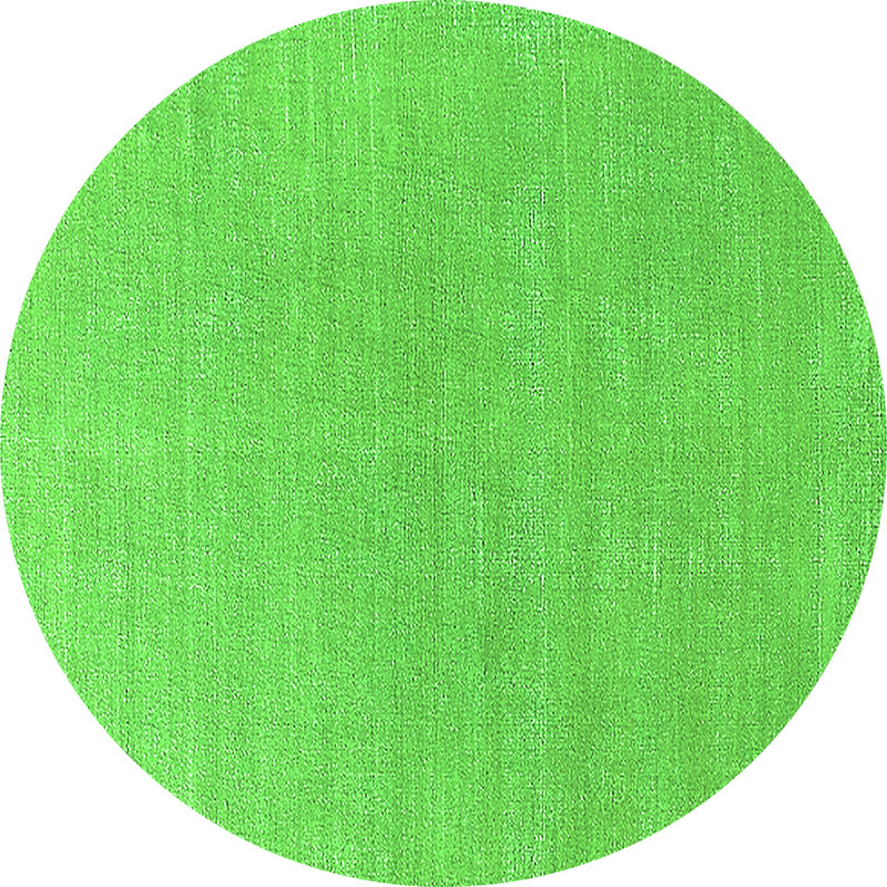 Tapis vert lavable à la machine de style Mid-Century moderne 182, Rond 4 pi