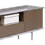  Console de divertissement 70 pouces avec tablettes et tiroir blanc brun gris