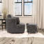 Fauteuil d'appoint pivotant avec repose-pieds de rangement-1025068756