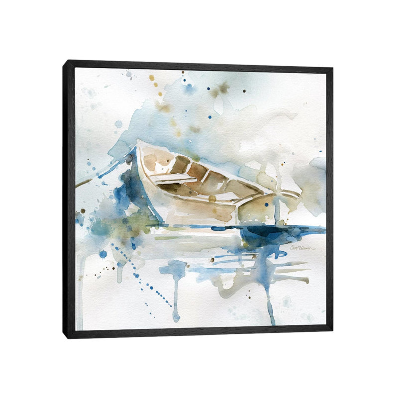 Malibu Marina II by Carol Robinson - Painting on Canvas, Black Framed, 93.98 cm H x 93.98 cm W