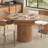 Extendable Round Dinning Table For 4-6-8, Dinning Room Kitchen Table With Storage, 43''-59'' Oval Circle Dinner Table With Wood Silde Door For Kitchen, Dining Room, Apartment