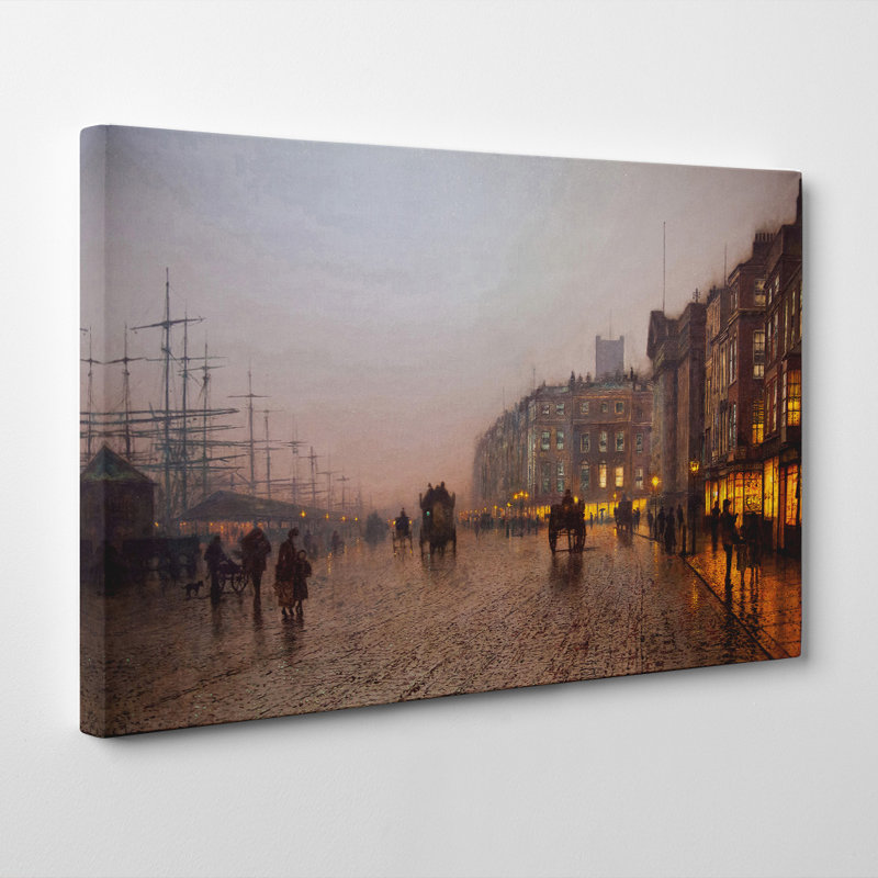 John Atkinson Grimshaw - Wrapped Canvas Painting, 40cm H x 60cm W