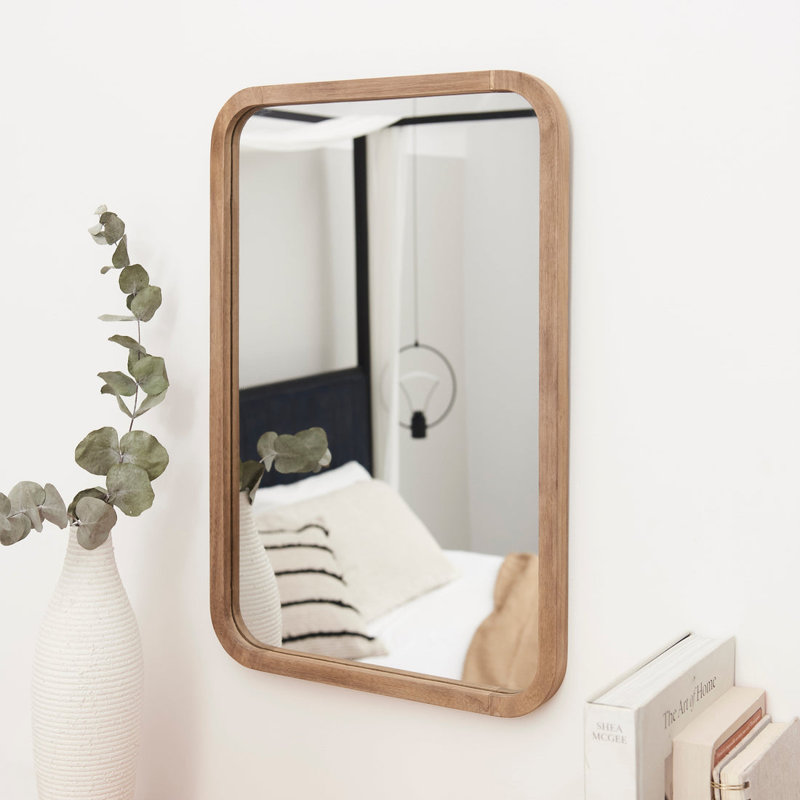 Lamesa Solid Wood Rectangle Wall Mirror