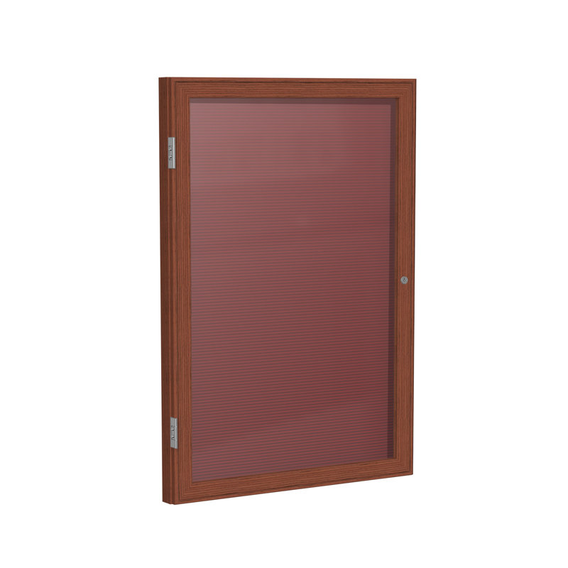 Panneau de lettre fermé 1 porte gand, H 24 po x l 18 po x P 2,25 po, Bourgogne, Noyer