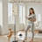 PeeNoke 68.5" Standing Floor Lamp Vintage Botanical Oak Leaves Acorns Floral Details Dimmable Metal Pole Lamp with Linen Lampshade LED Bulb Included