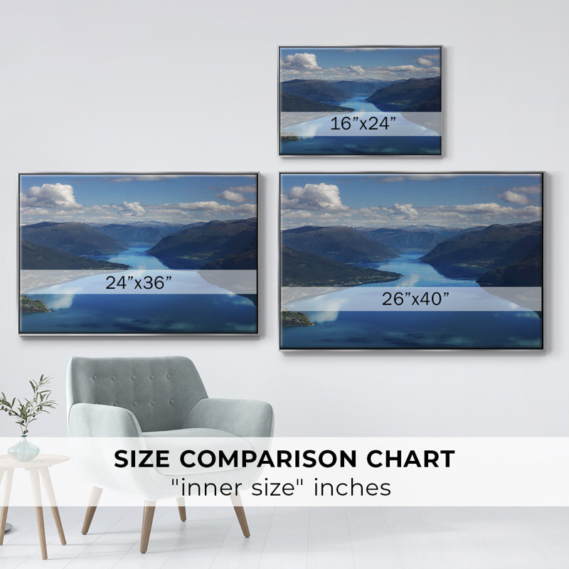 " Crystal Reflection ", 17" H x 25" W x 2" D, Silver Framed