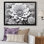 Minimalisme noir et blanc succulent II sur toile