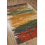 Tapis abstrait brun / vert / rouge en acrylique tissé à plat rectangulaire Hadiqa 6 pi 7 po x 9 pi 6 po