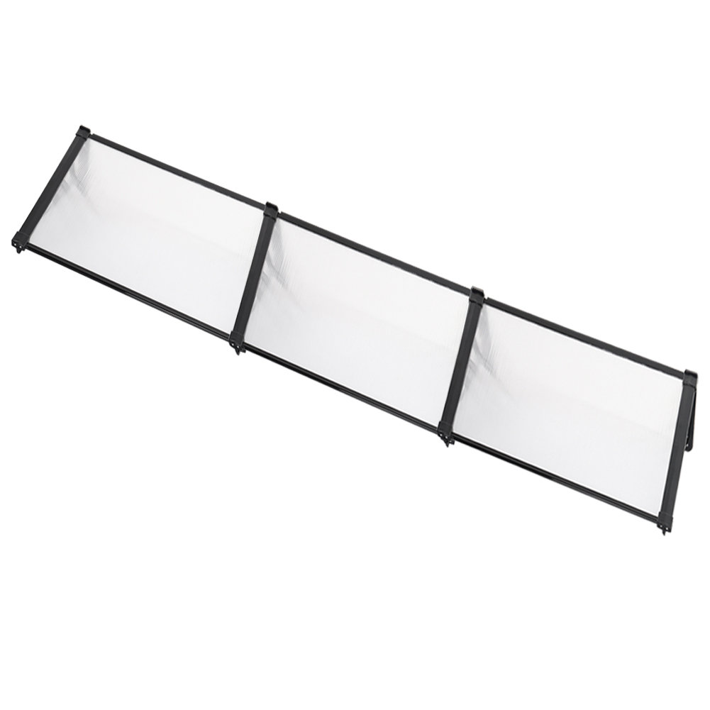 Dakota Fields 270cm W x 90cm D Plastic Cover Retractable Door / Window Awning