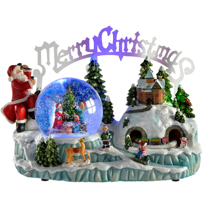 Pre-Lit Musical Animated Snow Globe Scene
