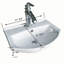 White Ceramic Small Wall Mount Bathroom Sink 17.75" Arc Basin with Overflow