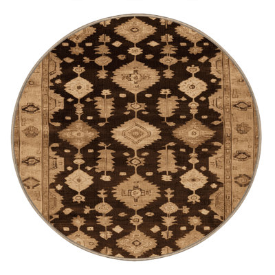 Machine Washable Overdyed Brown Area Rug