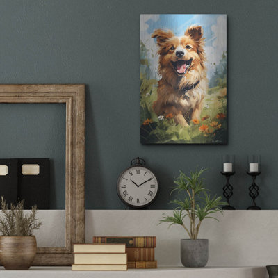 Winston Porter 'Happy Puppy 4' by Momart Metal Wall Art