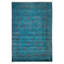 Tapis bleu héritage noué à la main de conception unique 6 pi 1 po x 9 pi 0 po