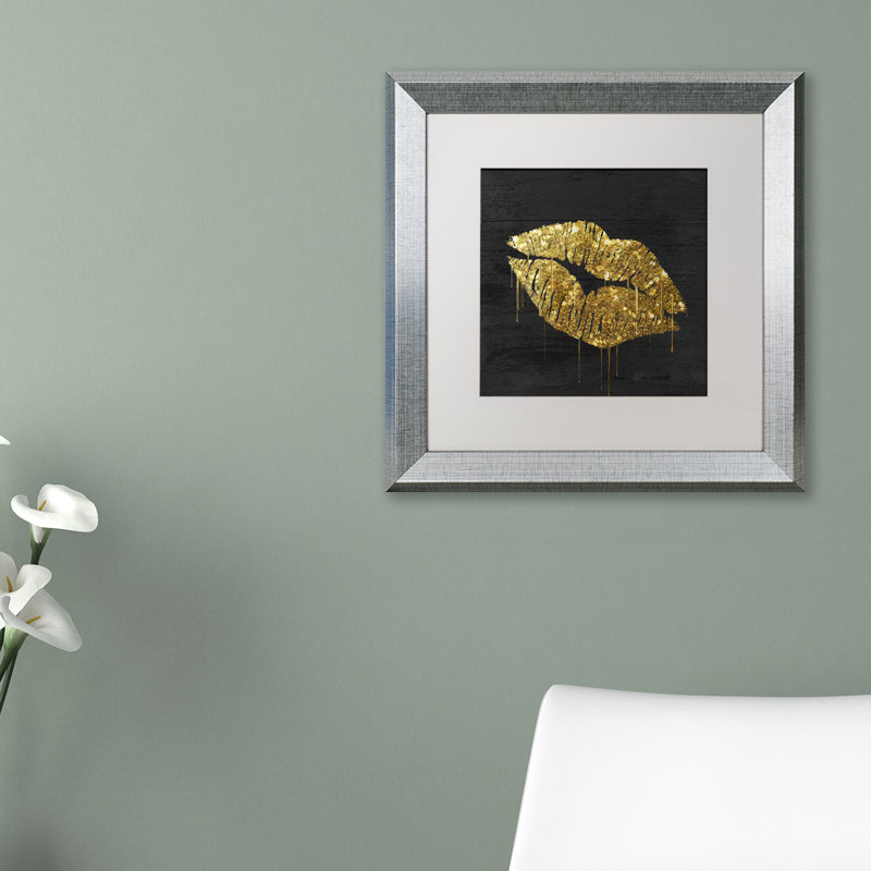 «Jadaya Golden Lips», impression encadrée sur toile, Blanc, H 16 po x l 16 po x P 0,5 po