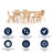 Goddard 7-Piece Rectangle Plastic Kids Activity Table and Chairs Set-49248680
