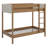 Bunk Bed Frame With Ladder, Safety Guardrails, Upholstered Headboard/Footboard