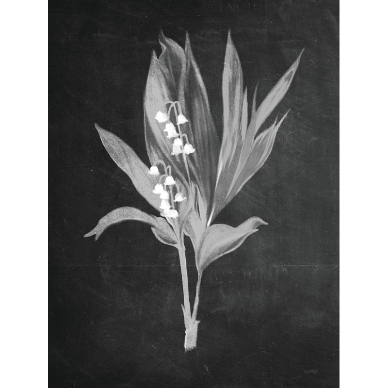 Muguet par Fenway House, H 48 po x l 36 po, Silver Floater Framed Canvas Print without Mat