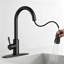 Robinet de cuisine monocommande à bec haut extractible en acier inoxydable-135723842