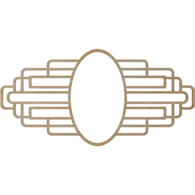 Médaillon de plafond ajouré en bois d'aulne l 22 po x H 11 po x l 6 po x H 10 3/8 po x T 3/8 po Elizabeth