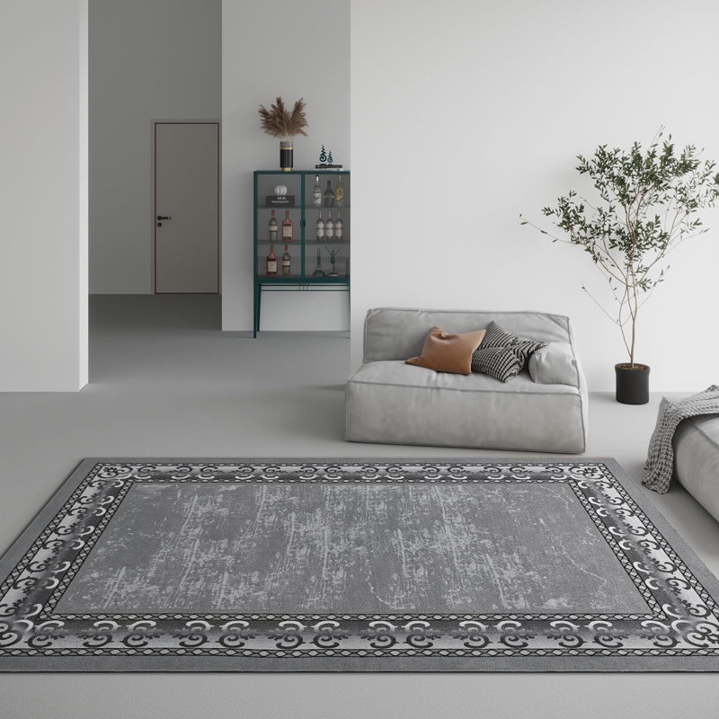 Grands tapis intérieurs modernes à profil bas Fillender, Rectangle 6 pi x 9 pi