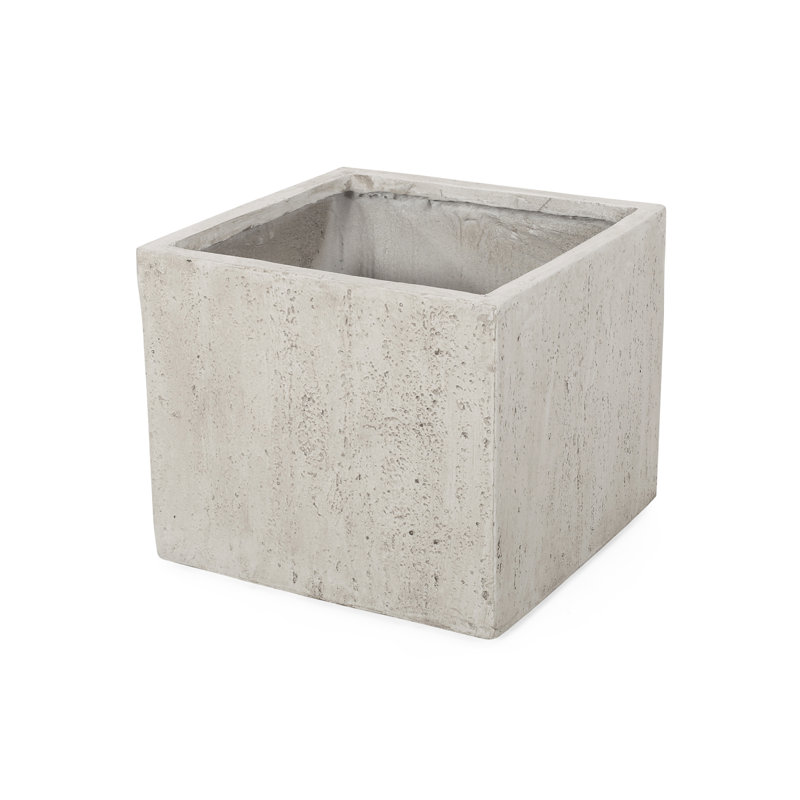 MGO L 22 Planter Box, White, 18.75" H x 21.5" W x 21.5" D