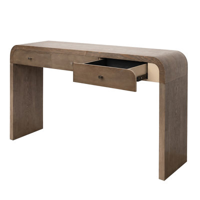 Console à 3 tiroirs courbée, canapé d'entrée avec poignées dorées, table d'appoint pour le vestibule du couloir du salon