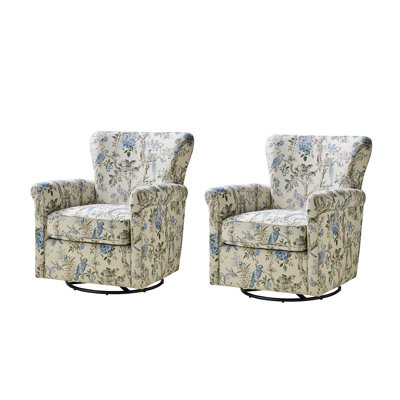 Cofer Upholstered Swivel Armchair
