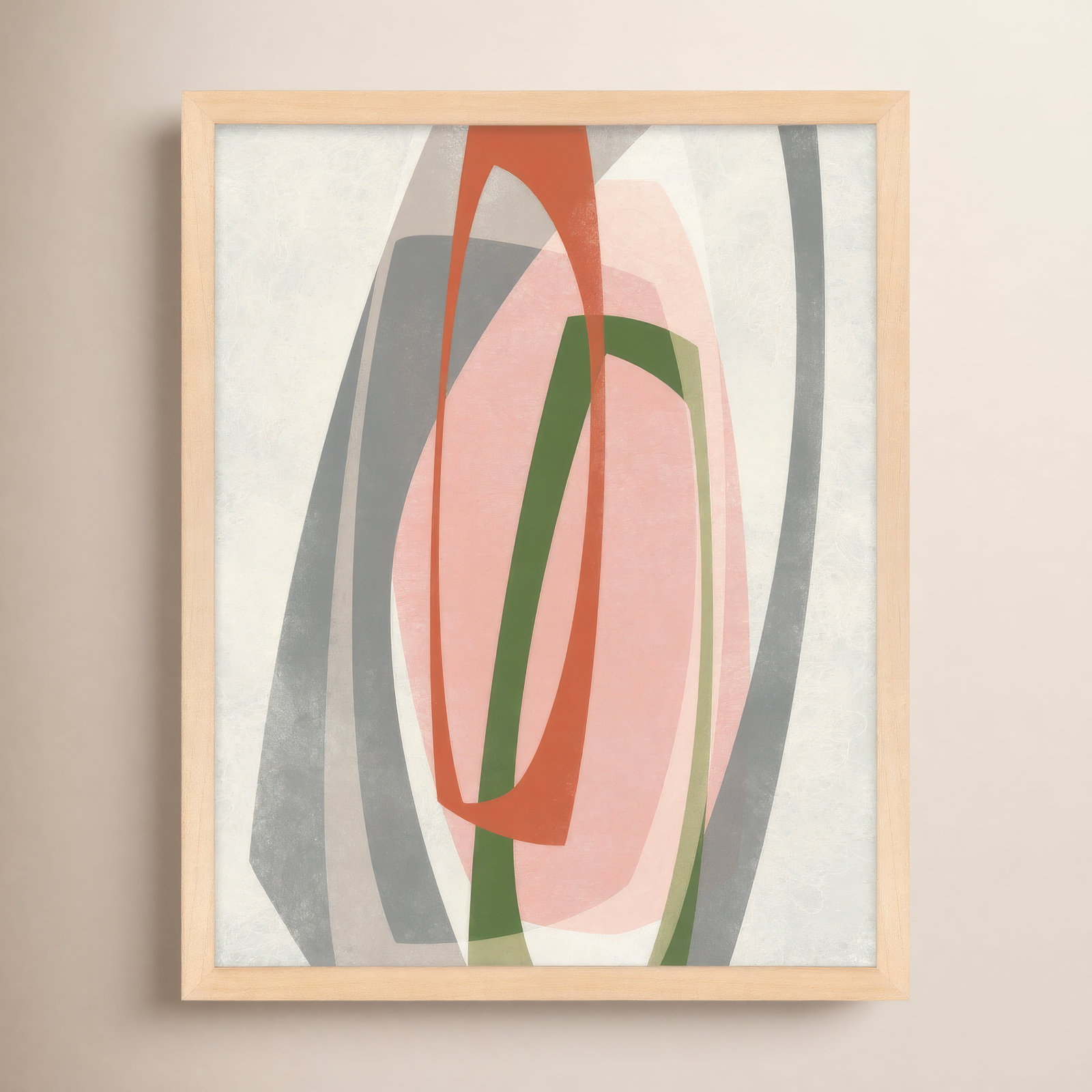 Orbit 6 Painting by Jacques Pilon, 20" H x 16" W, Maple Framed