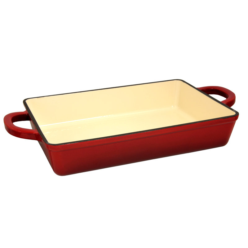Baker rectangulaire anti-adhésif en fer moulé ustensiles-pot Artisan, Bleu sarcelle-ombrée, l 17 po x P 9,3 po
