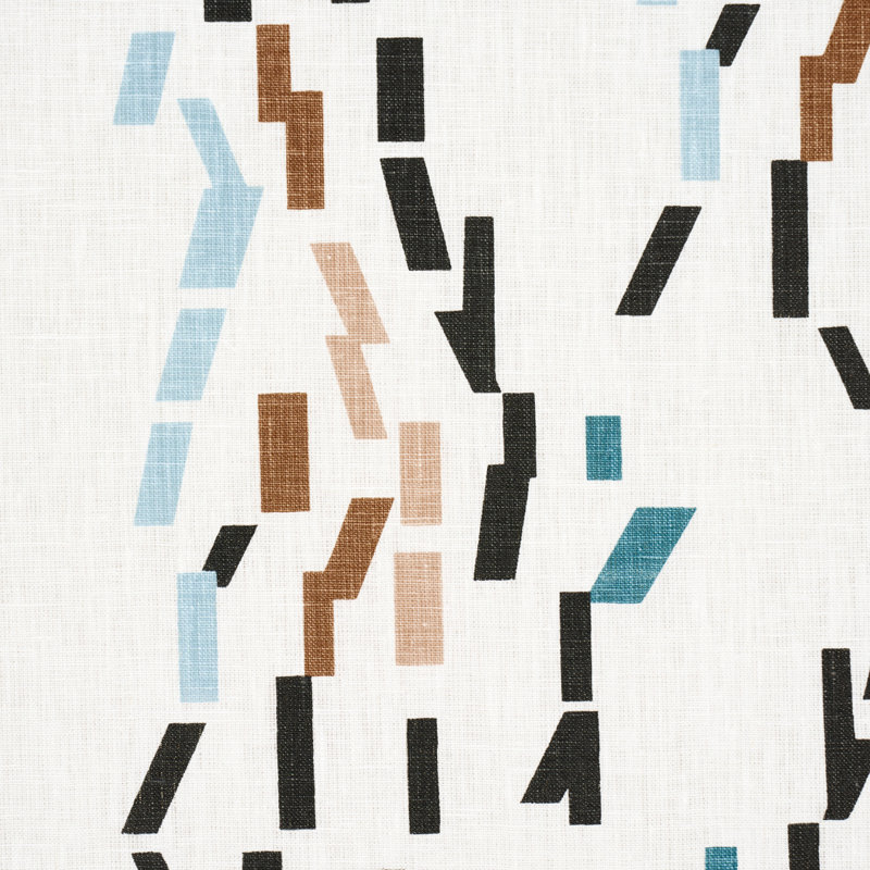 Schumacher x Peg Norriss Confetti Fabric, Teal