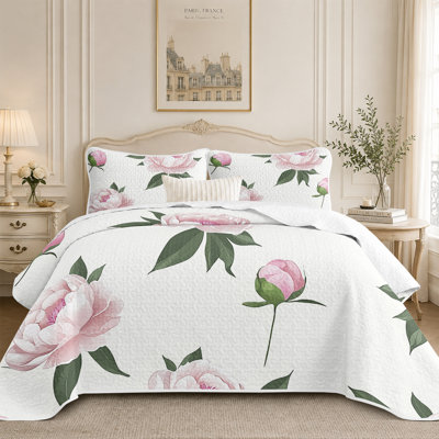 3 Pieces Machine Washable Quilt Set, Reversible Bedspread Coverlet, All Seasons, Rustic Quilted Blanket Bedding Sets With Pillow Shams, Modern Style Thin Comforter, 2 Pieces Twin Quilt Set
