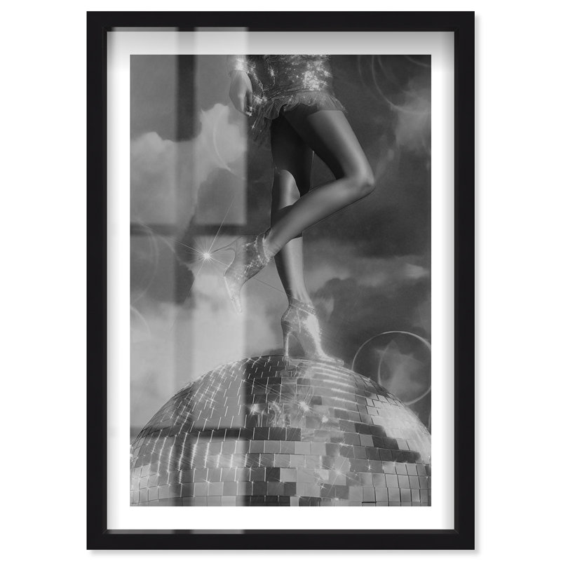 «Disco Angel Shadowbox Print» par Notoriart, Noir, H 16 po x l 11 po