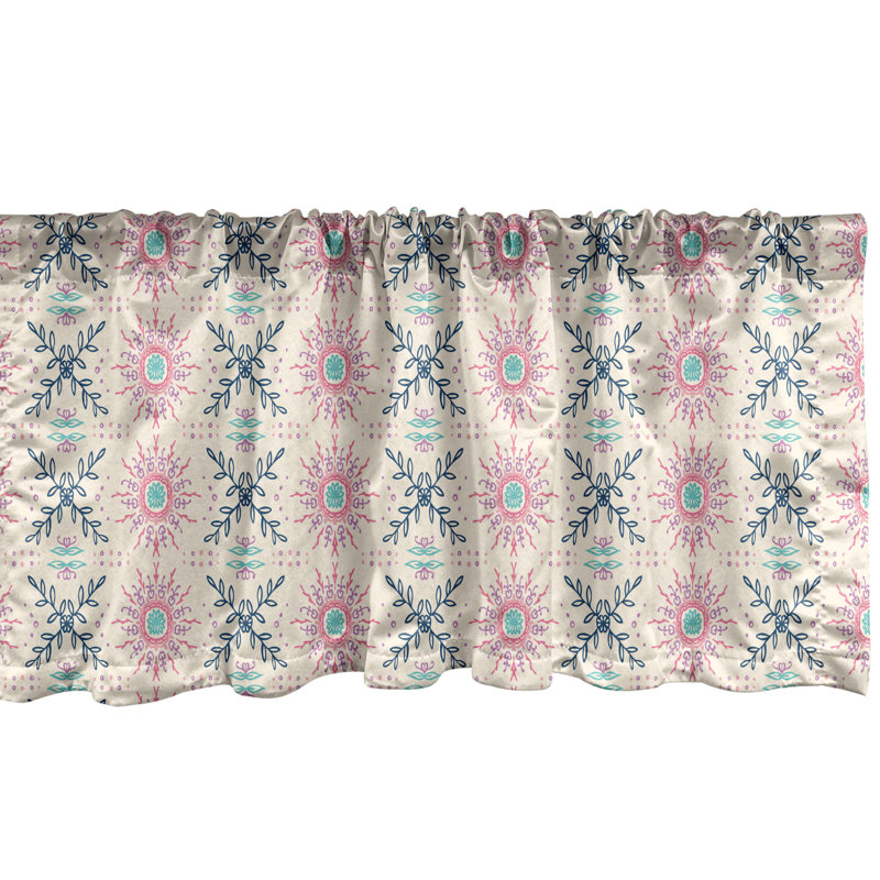 Cantonnière à motif géométrique gris Ambesonne