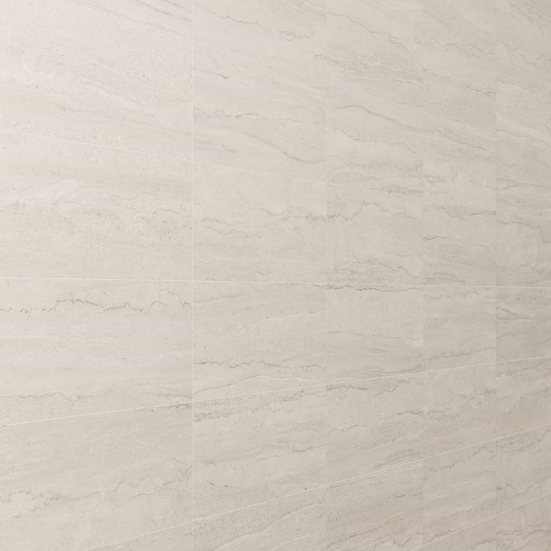 Treveso  11.81 In. X 23.62 In. Limestone Look Matte Porcelain Floor And Wall Tile (13.55 Sq. Ft. / Case), Gray