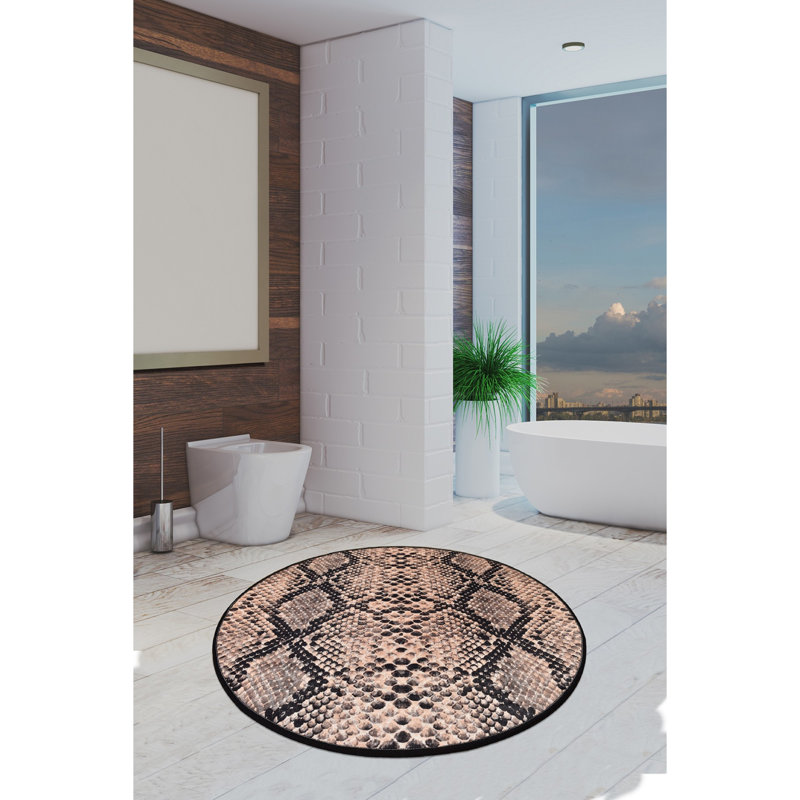 Tapis de bain de qualité supérieure, diamètre de 39,4 pouces, 100% polyester, antiallergique, anti-poussière et antitache, surface antidérapante | Lavable à la machine à 86 ° F, 700 g / m² | Doux et durable pour la sécurité et le confort de la salle de bain