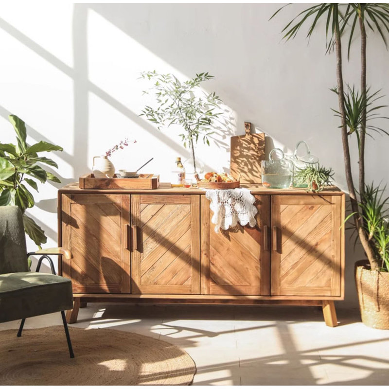Vintage-style Solid Wood Sideboard