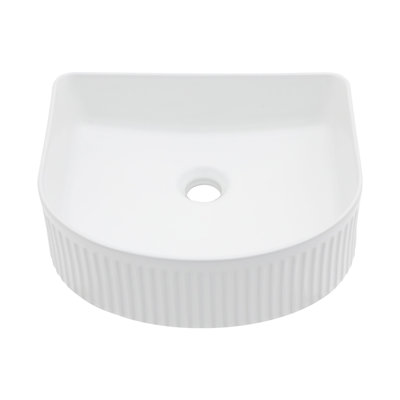 Lavabo de salle de bain en céramique 15,7 "x 13,7"