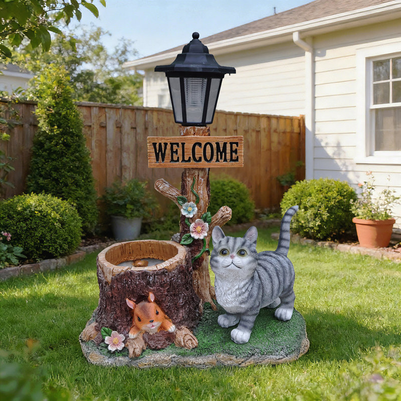Statue chat pour jardin
