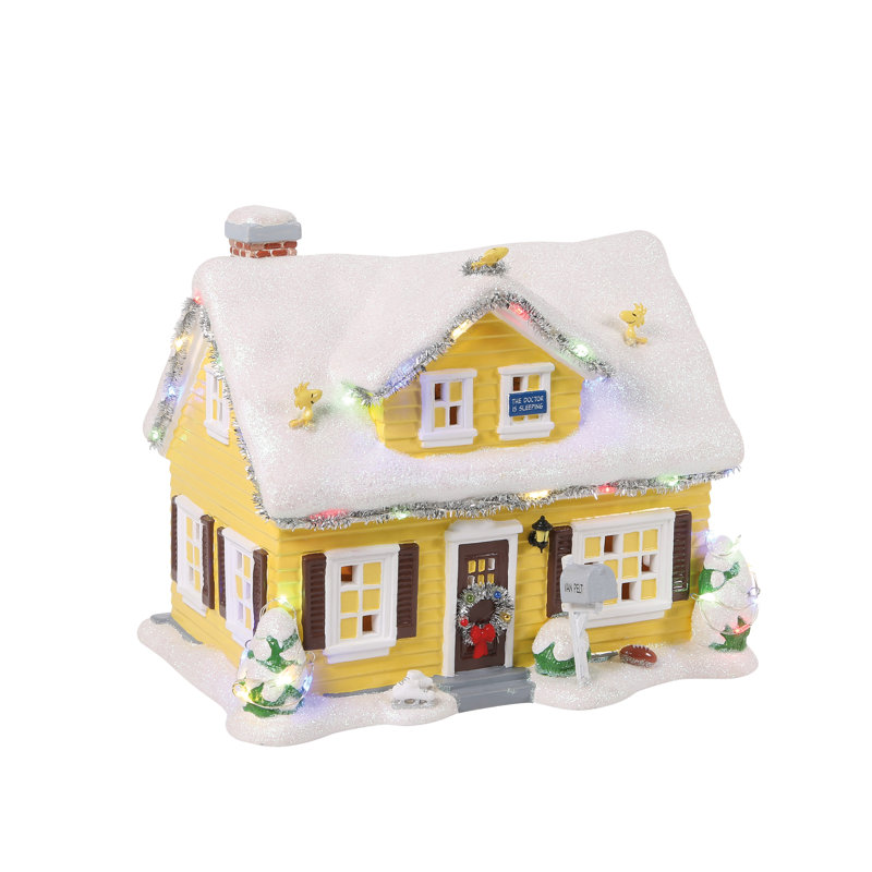 Édifice lumineux de la résidence Van Pelt du département 56 de Peanuts Village, 7,25 po