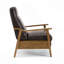 Fauteuil inclinable à accoudoirs en bois-1966182763