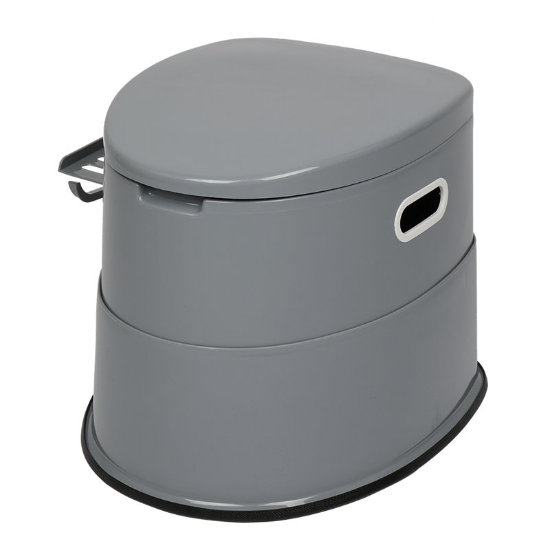 Portable Toilet With Non-Slip Mat Grey, Ice Gray