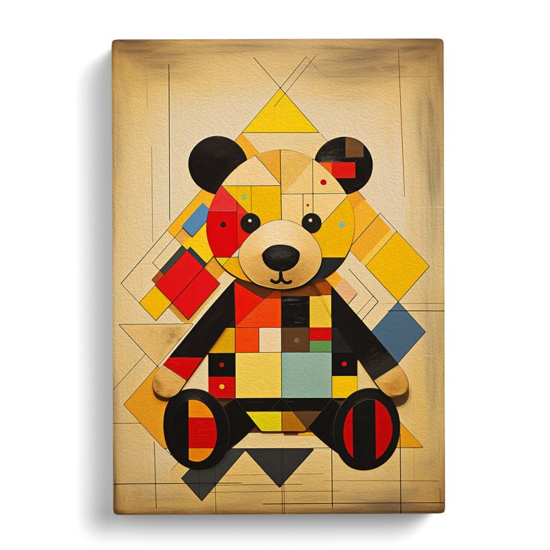 Teddy Bear Constructivism No.2 - Art Prints - Wrapped Canvas, 76cm H x 50cm W x 3cm D