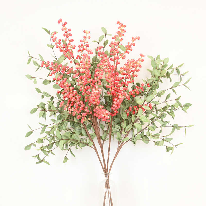 36 "branche artificielle de baies d'eucalyptus pour remplissage de vase, bouquet de fleurs de longue tige de feuillage de verdure de ferme pour les décorations de table de centre de table de bureau à domicile